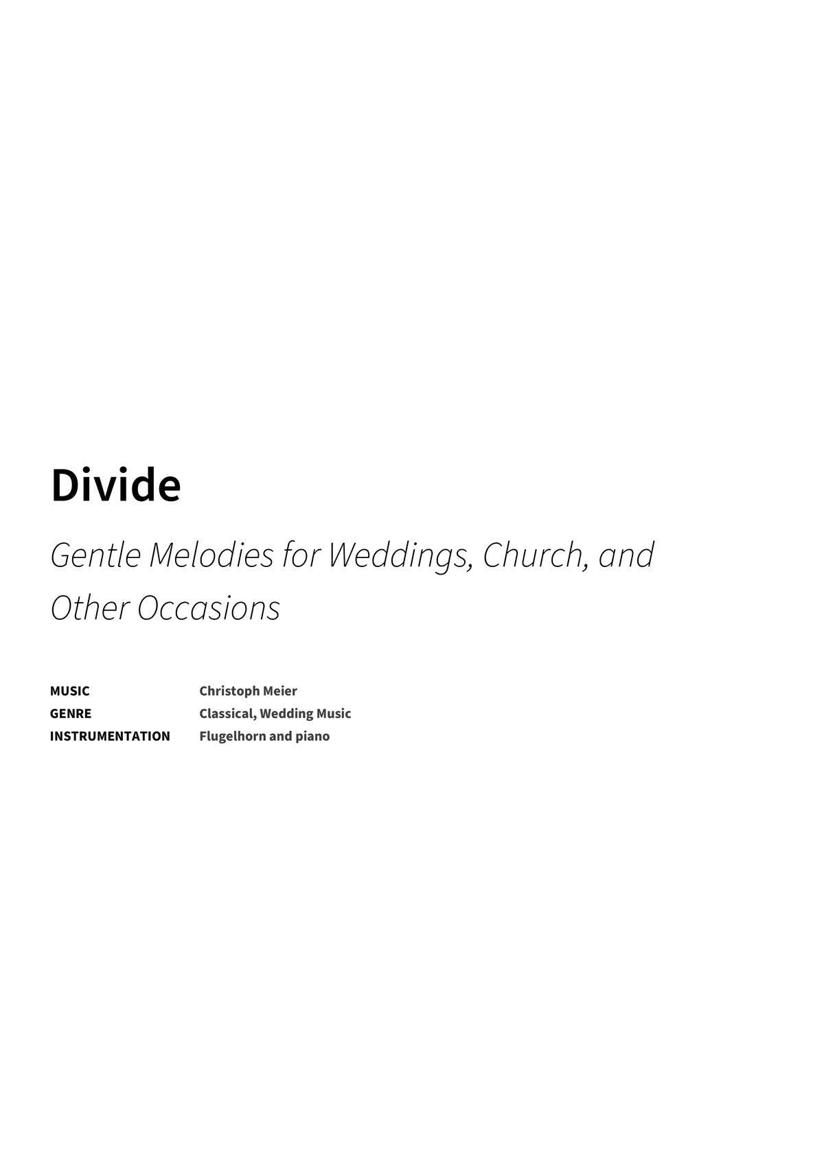 Divide - Title Page