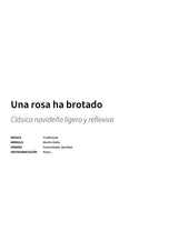 Una rosa ha brotado - Title Page