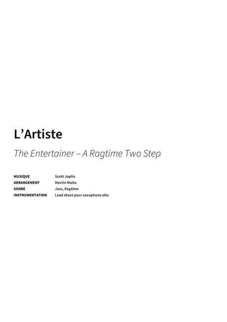 L’Artiste - Title Page