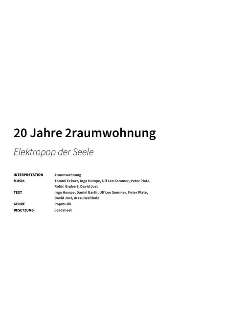 20 Jahre 2raumwohnung - Title Page