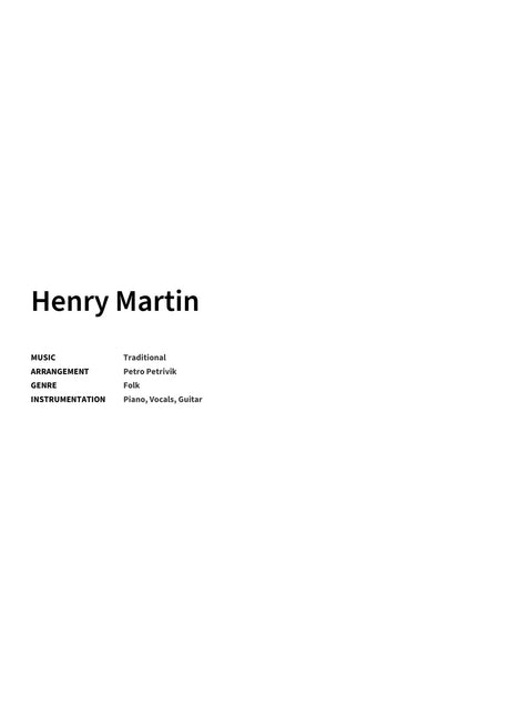 Henry Martin - Title Page