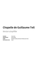 Chapelle de Guillaume Tell - Title Page