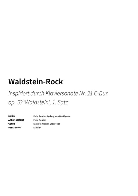 Waldstein-Rock - Title Page