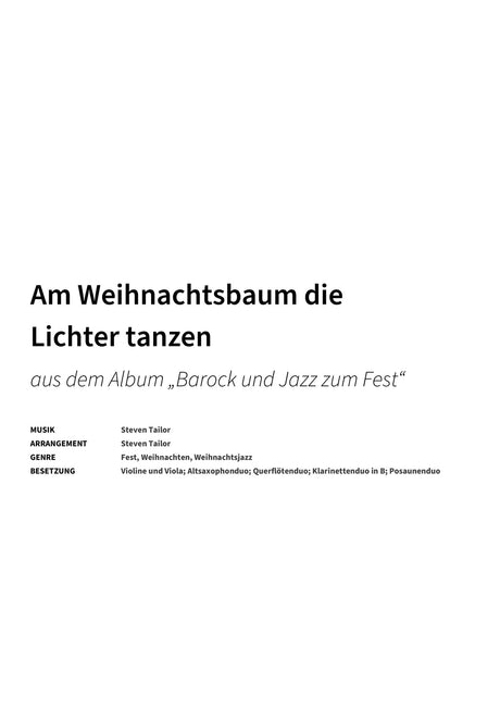 Am Weihnachtsbaum die Lichter tanzen - Title Page