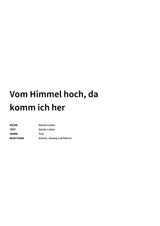 Vom Himmel hoch, da komm ich her - Title Page