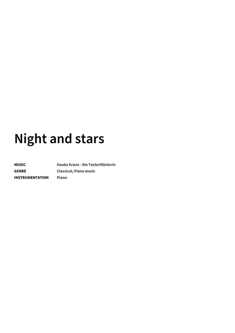 Night and stars - Title Page