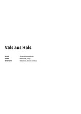 Vals aus Hals - Title Page