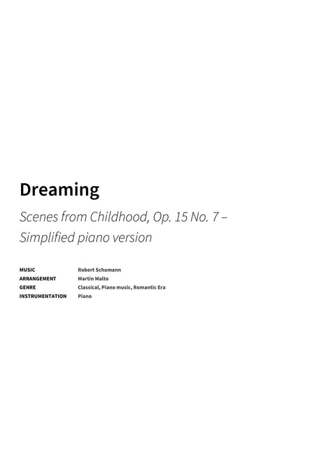 Dreaming - Title Page