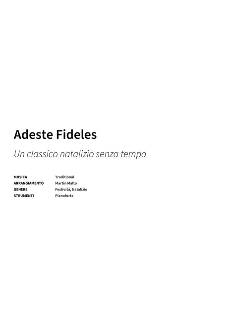 Adeste Fideles - Title Page
