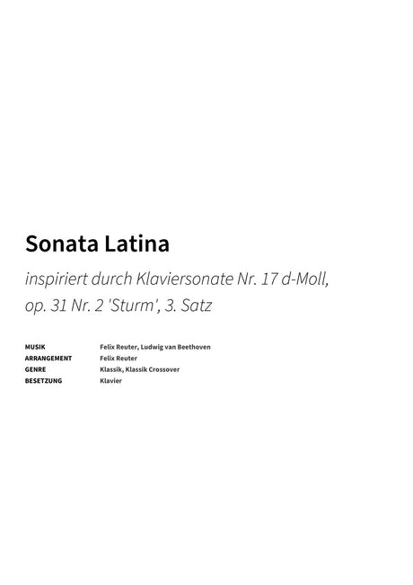 Sonata Latina - Title Page