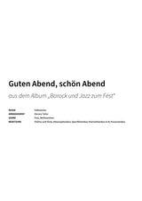 Guten Abend, schön Abend - Title Page