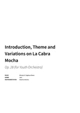 Introduction, Theme and Variations on La Cabra Mocha - Title Page