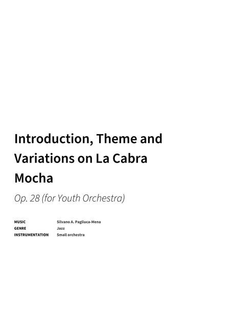 Introduction, Theme and Variations on La Cabra Mocha - Title Page