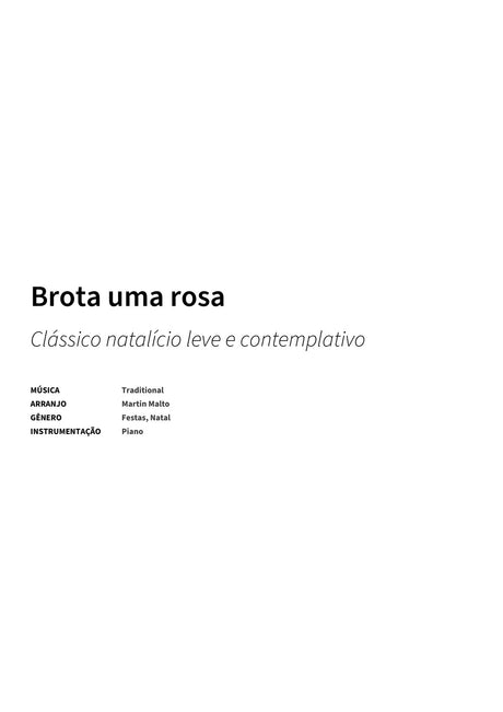 Brota uma rosa - Title Page