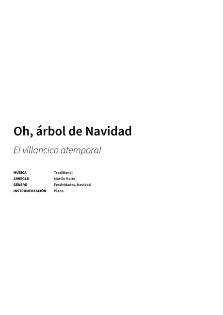 Oh, árbol de Navidad - Title Page