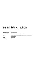 Bei Dir bin ich schön - Title Page