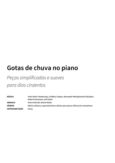 Gotas de chuva no piano - Title Page