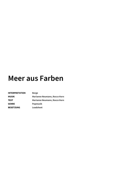 Meer aus Farben - Title Page