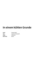 In einem kühlen Grunde - Title Page