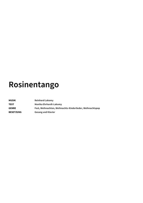Rosinentango - Title Page