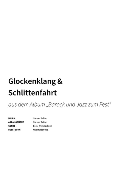 Glockenklang & Schlittenfahrt - Title Page