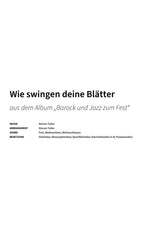 Wie swingen deine Blätter - Title Page