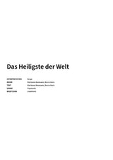 Das Heiligste der Welt - Title Page