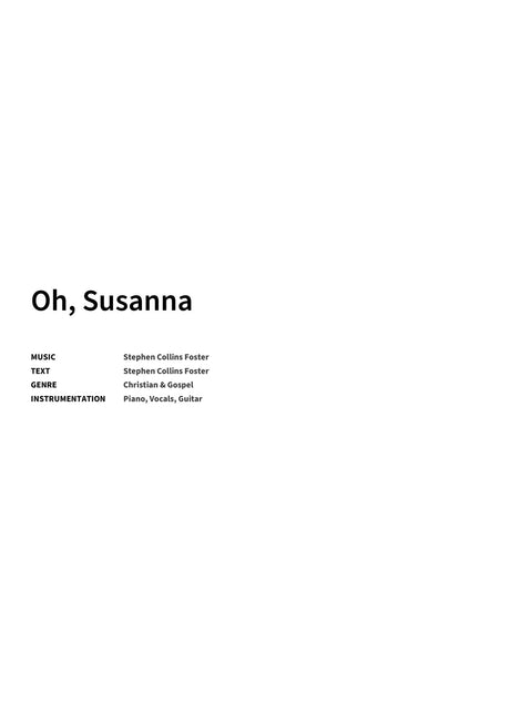 Oh, Susanna - Title Page