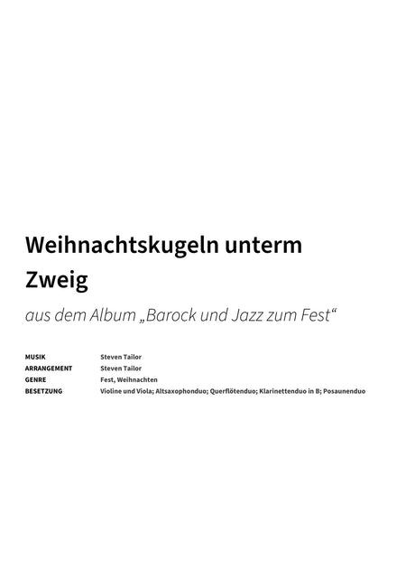 Weihnachtskugeln unterm Zweig - Title Page
