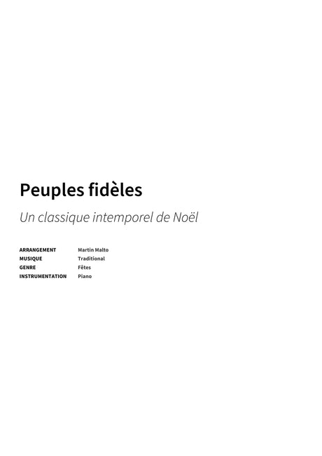 Peuples fidèles - Title Page