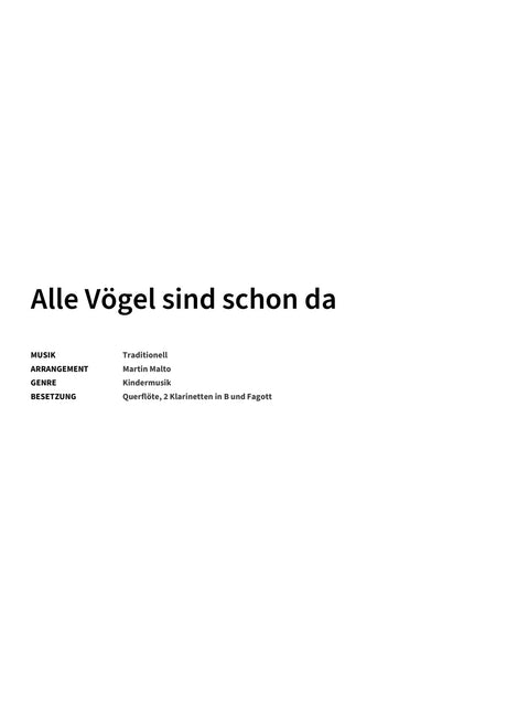 Alle Vögel sind schon da - Title Page