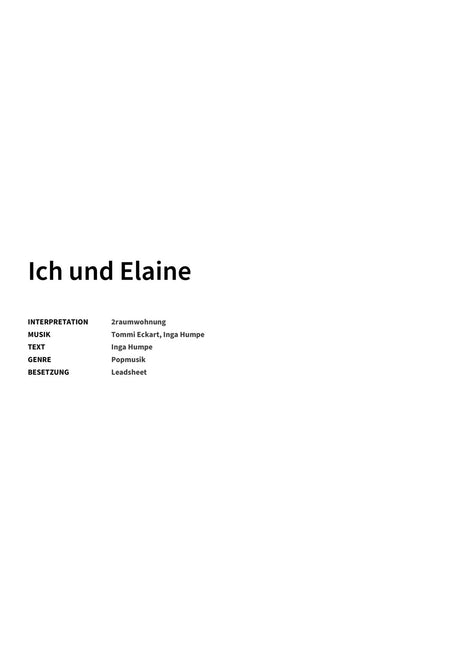 Ich und Elaine - Title Page