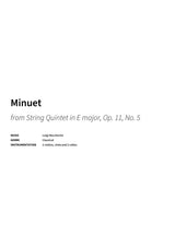Minuet - Title Page