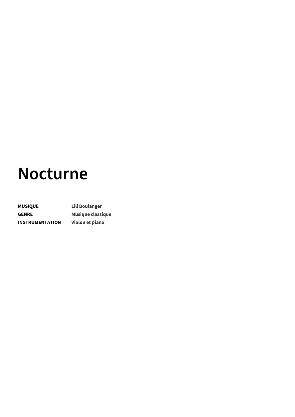 Nocturne - Title Page