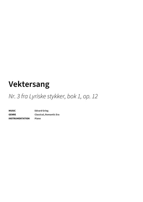 Vektersang - Title Page