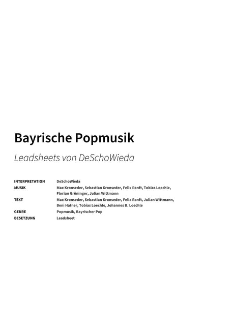 Bayrische Popmusik - Title Page