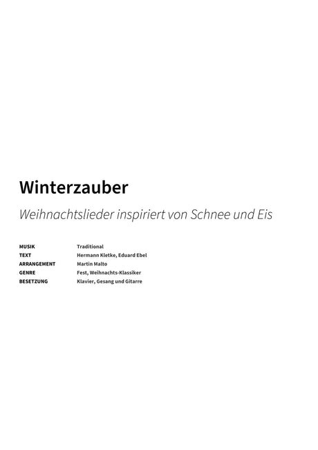Winterzauber - Title Page