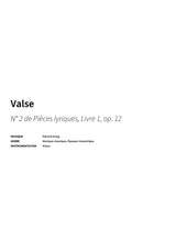 Valse - Title Page
