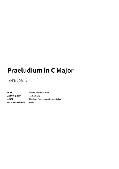 Praeludium in C Major - Title Page