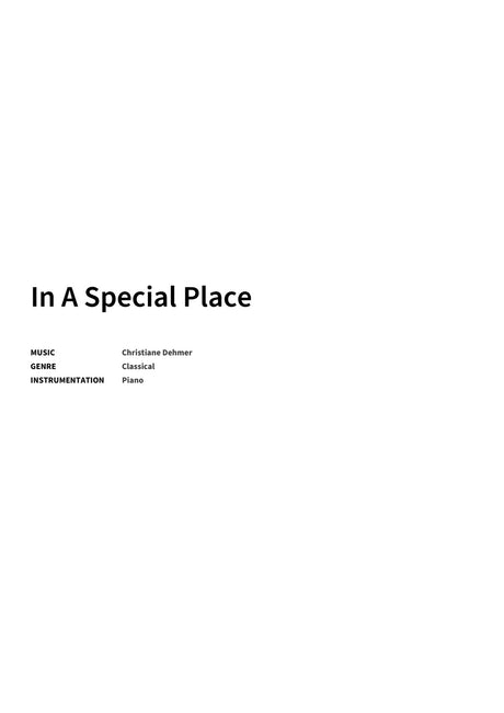 In A Special Place - Title Page