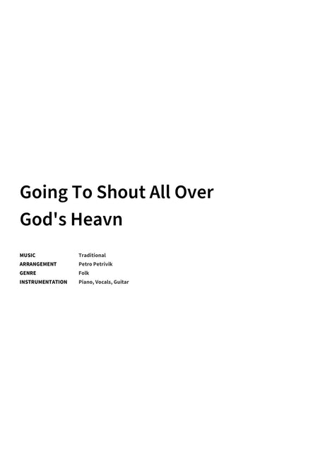 Going To Shout All Over God's Heavn - Title Page