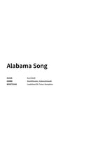Alabama Song - Title Page