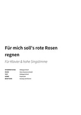Für mich soll's rote Rosen regnen - Title Page