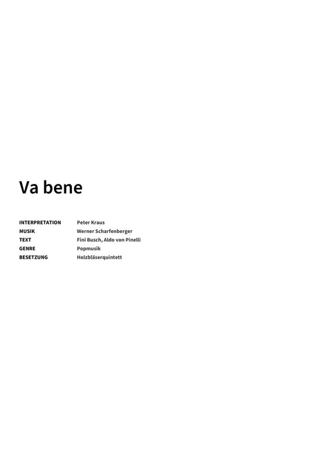 Va bene - Title Page