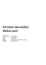 Ich schau' den weißen Wolken nach - Title Page