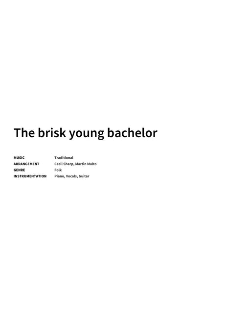 The brisk young bachelor - Title Page