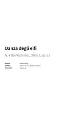 Danza degli elfi - Title Page