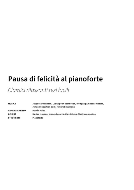 Pausa di felicità al pianoforte - Title Page