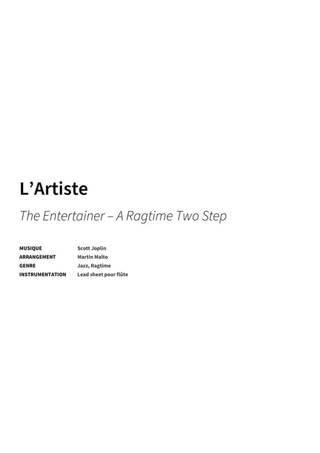 L’Artiste - Title Page