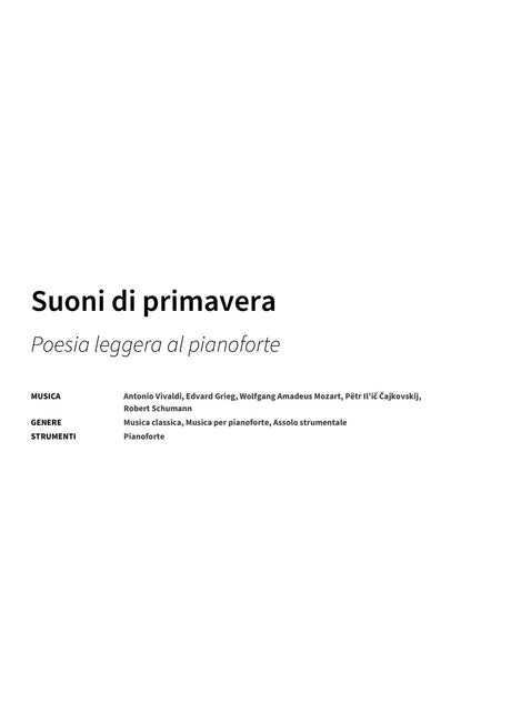 Suoni di primavera - Title Page
